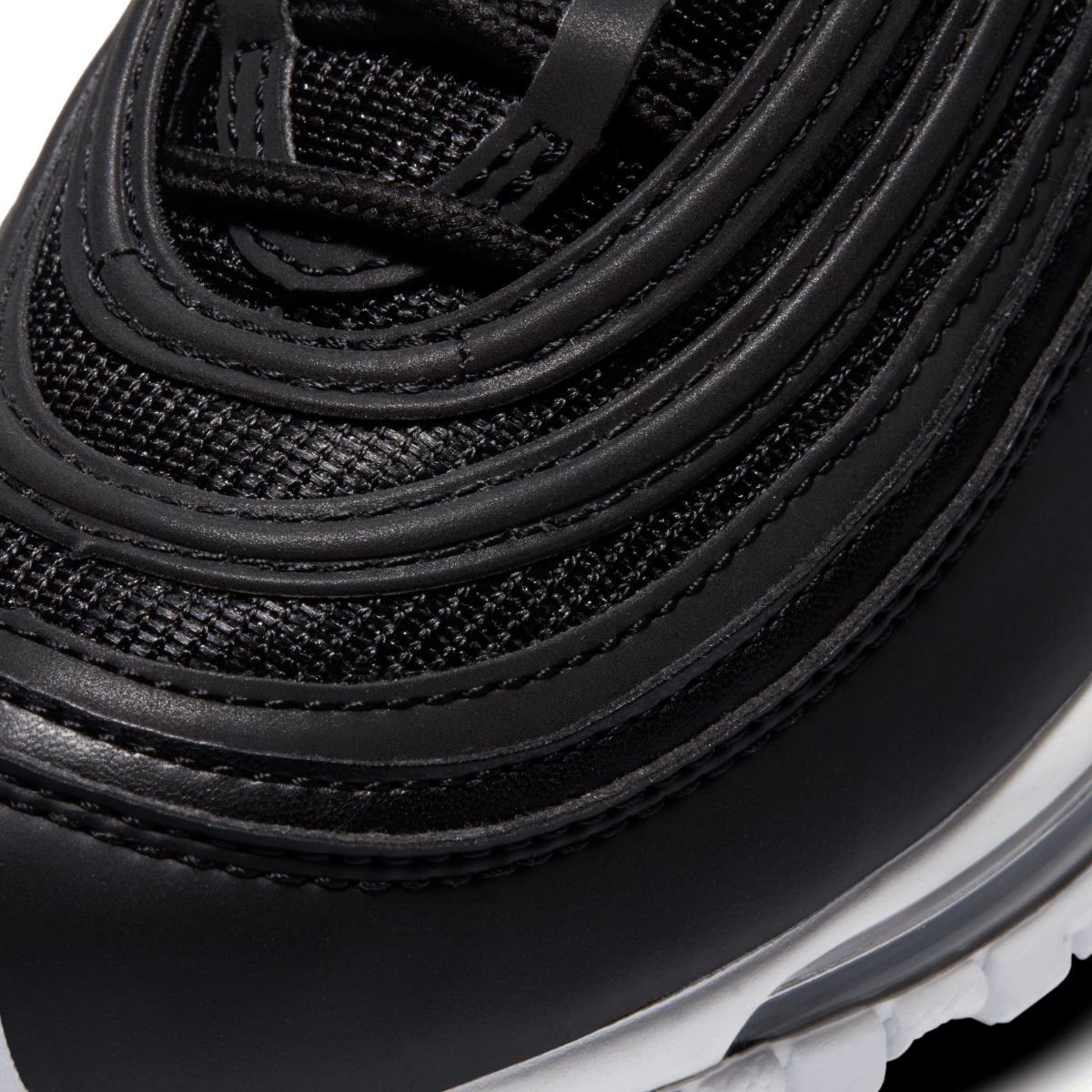 air max 97 all black with white tick