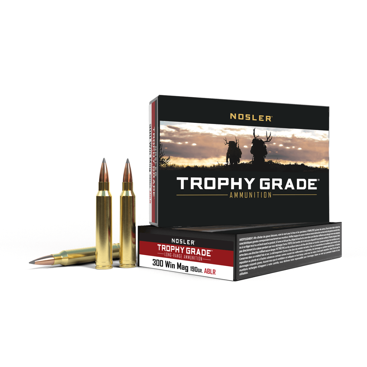 Nosler Trophy Grade 300 Winchester Magnum 190 Grain Accubond LR Ammunition 20 Rounds - 300 Winchester Magnum – image 1 of 2