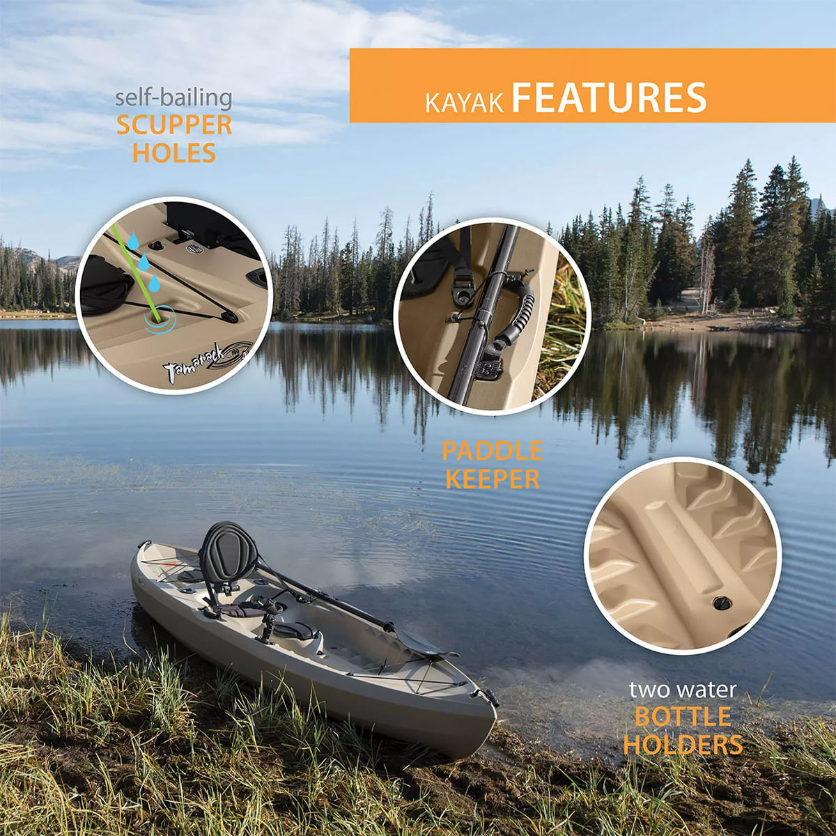 Lifetime Tamarack Sit-on-top Angler Kayak - Tan 10'0"