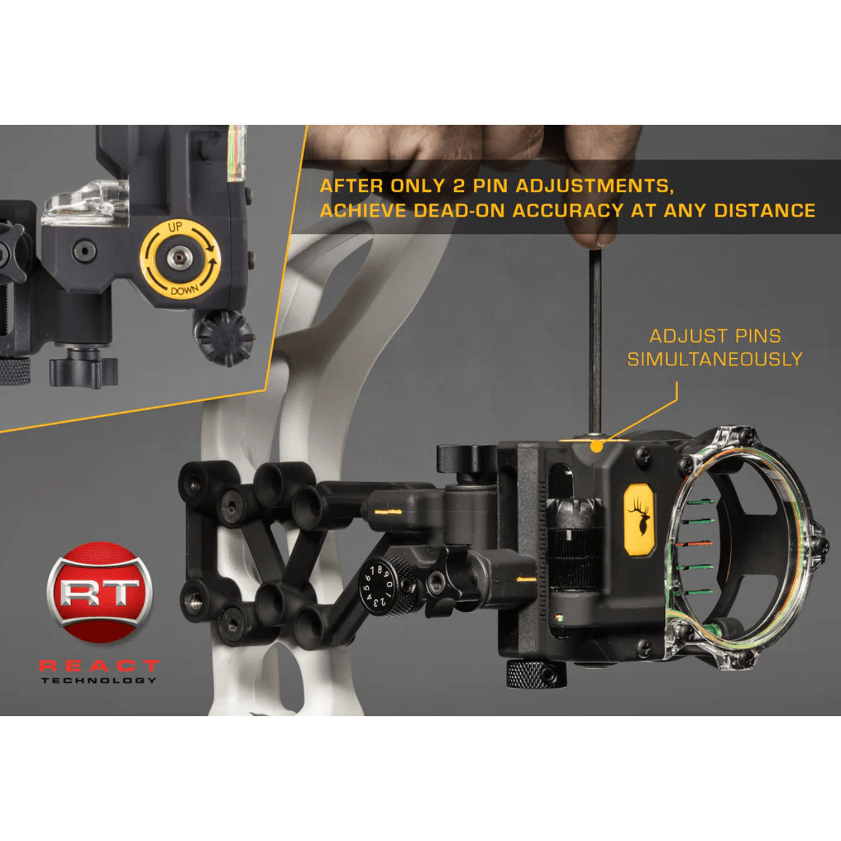 Trophy Ridge React H5 Bow Sight - Black 5 Pin Right – image 3 of 7