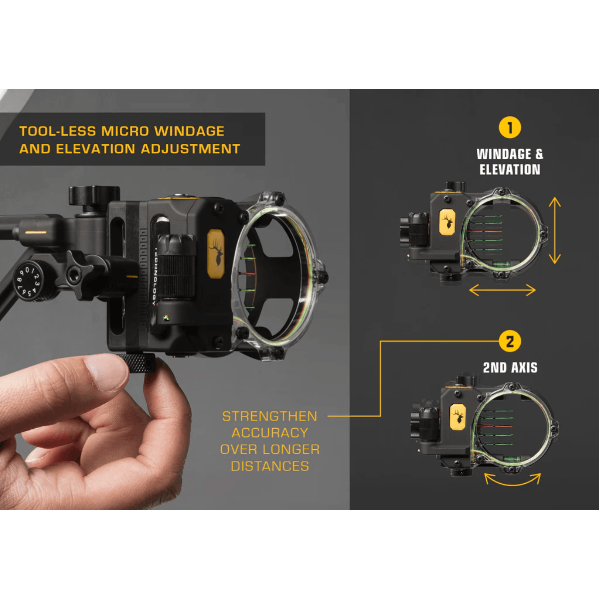 Trophy Ridge React H5 Bow Sight - Black 5 Pin Right – image 5 of 7