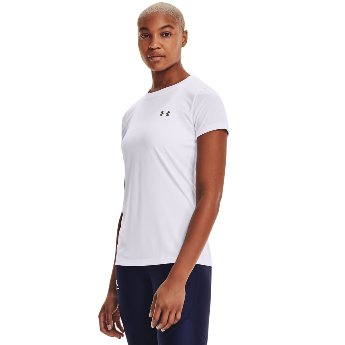 Under Armour Tech T-Shirt - Women's - White / Metallic Silver M
