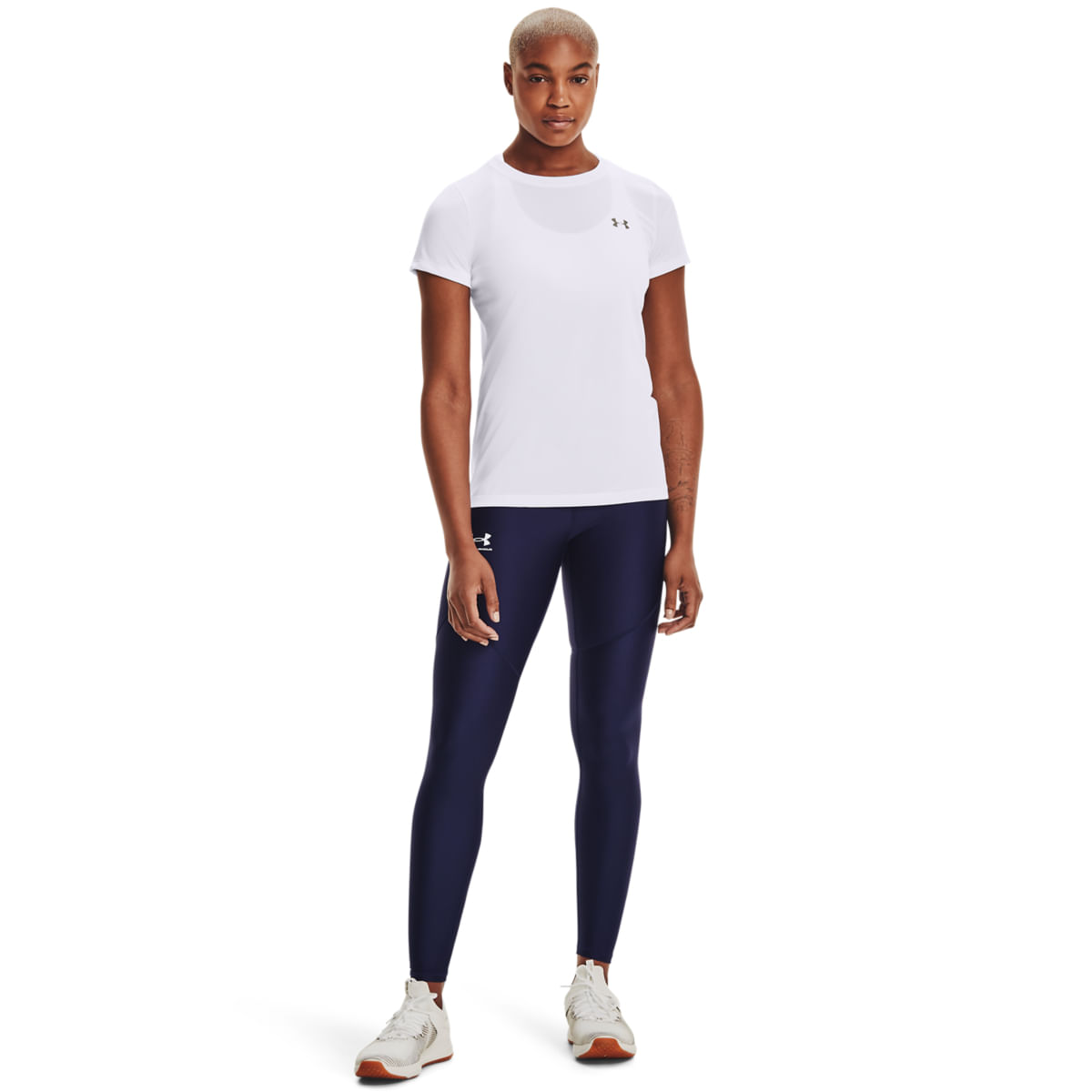 Under Armour Tech T-Shirt - Women's - White / Metallic Silver M