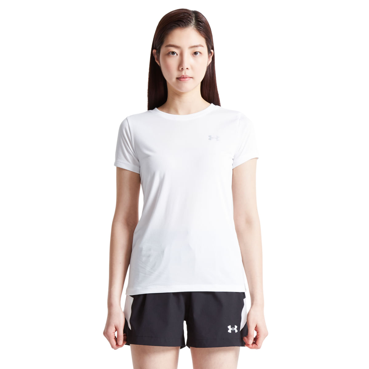Under Armour Tech T-Shirt - Women's - White / Metallic Silver M