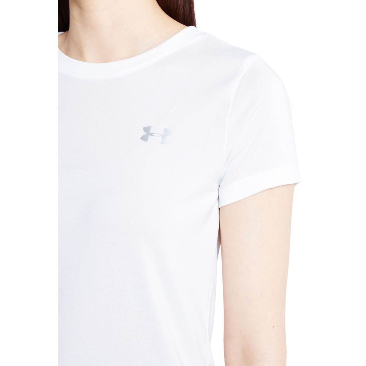 Under Armour Tech T-Shirt - Women's - White / Metallic Silver M