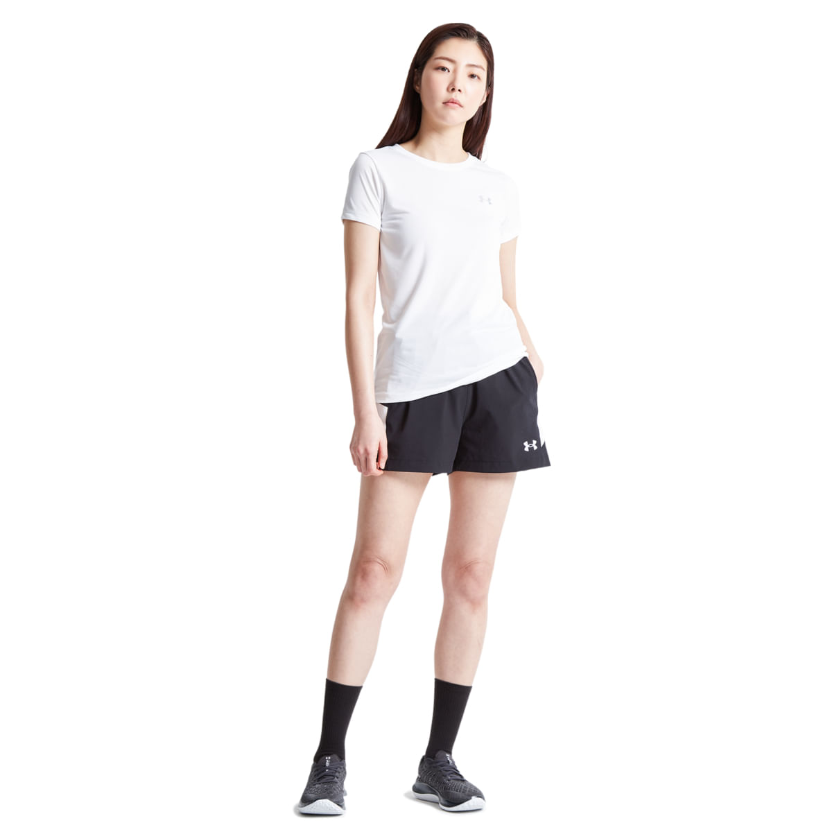 Under Armour Tech T-Shirt - Women's - White / Metallic Silver M