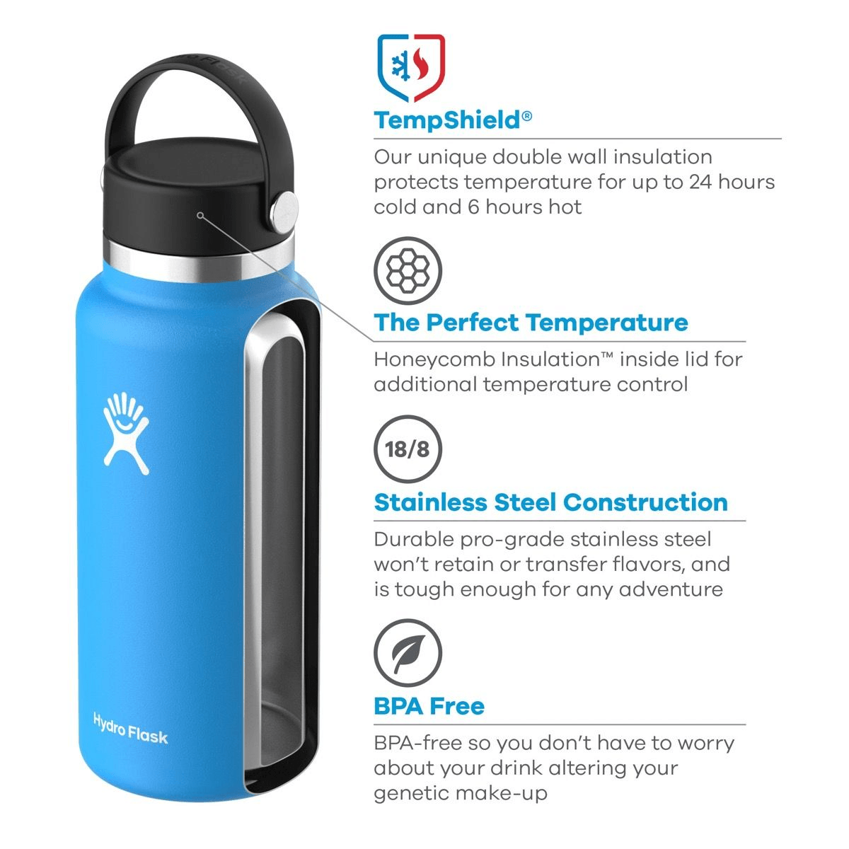 Hydro Flask Wide Mouth Water Bottle - 32 oz - Als.com