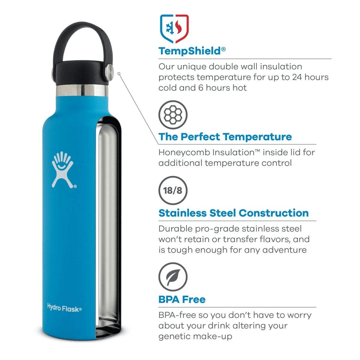 32 ounce hydro flask mint Hydro Flask 32 oz. Wide Mouth Water Bottle – ShopCGX