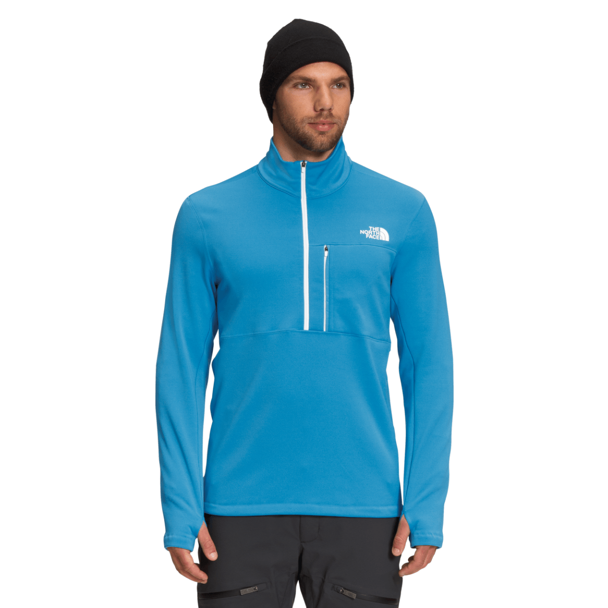 ★★THE NORTH FACE★★ MEN'S HOLIDAY SWEATERLIGHT BLUE NT7AR North Face Sweater Adult Large Blue Quarter Zip Outdoors