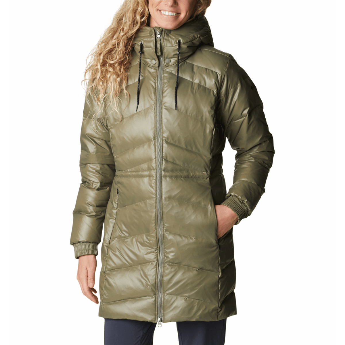 Columbia Icy Heights II Down Mid Jacket Women s Stone Green XL