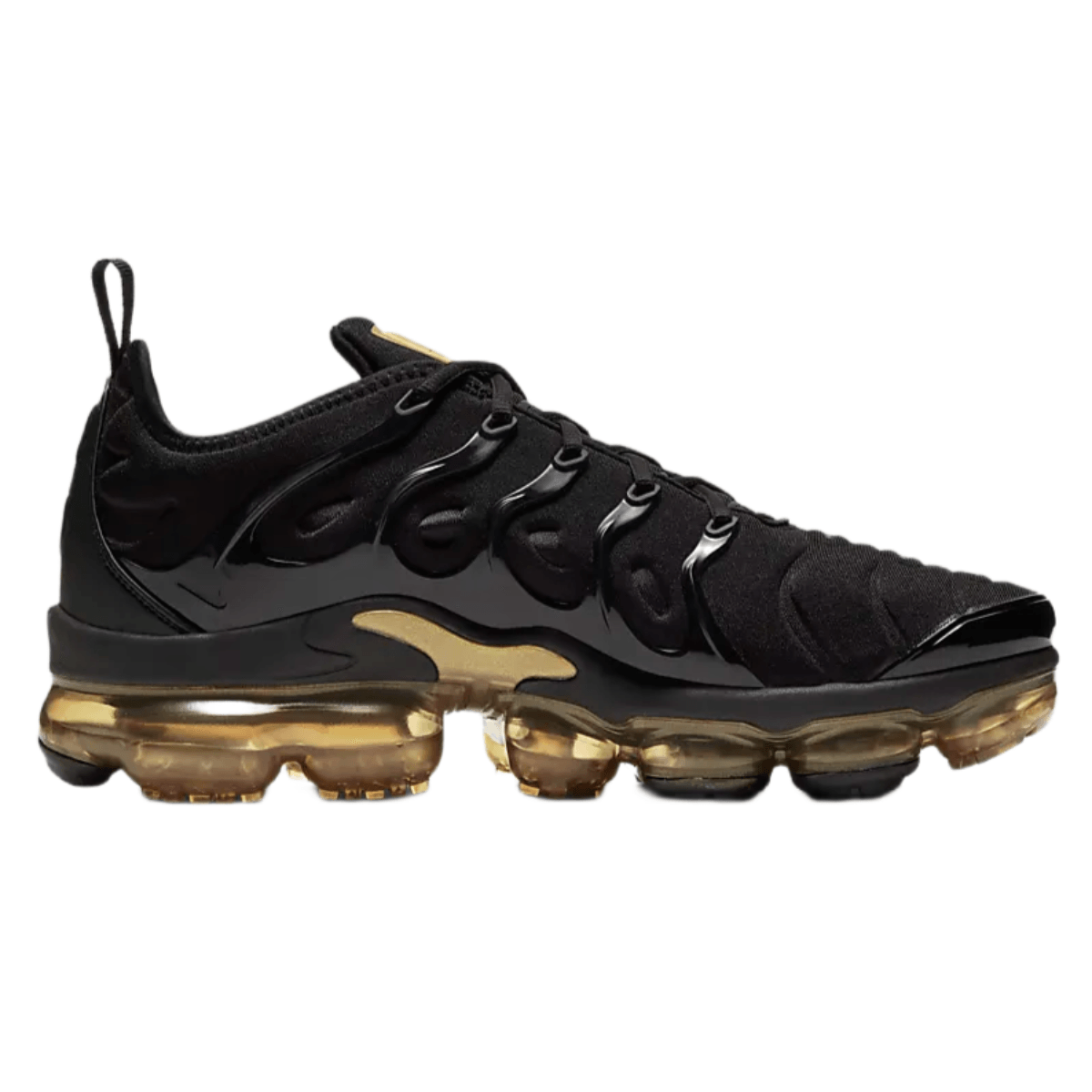 Mens nike vapormax black and gold best sale