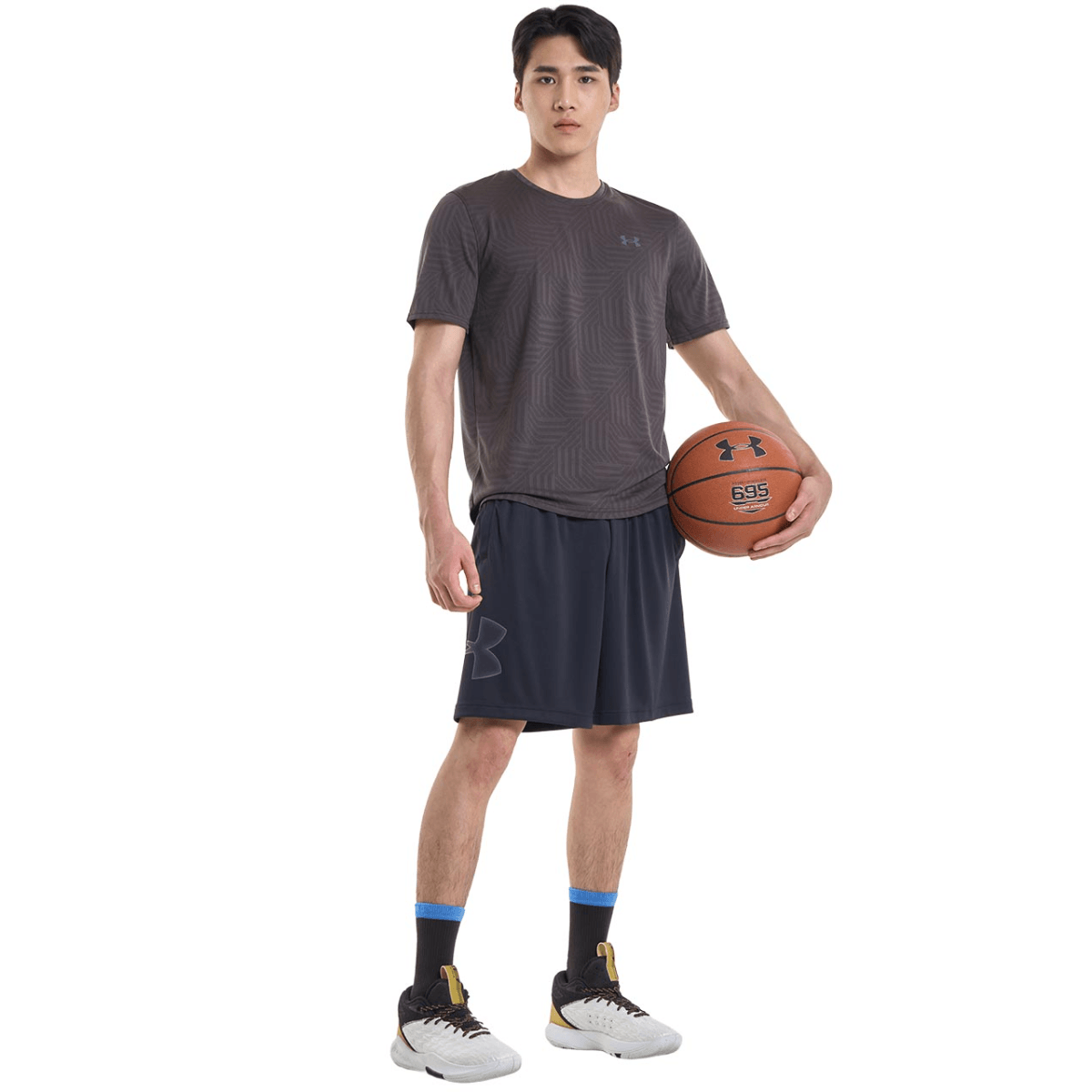 Under Armour Tech Logo Graphic Short - Men's - Black / Graphite S 10" Inseam