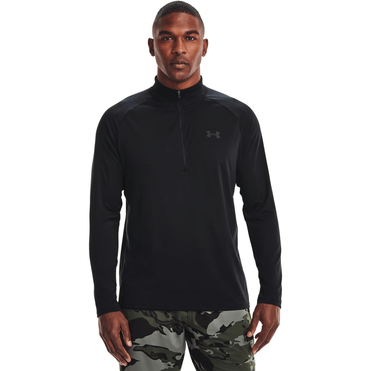 Under-Armour-Tech-1-2-Zip-Long-Sleeve-Jacket---Men-s---Black---Charcoal
