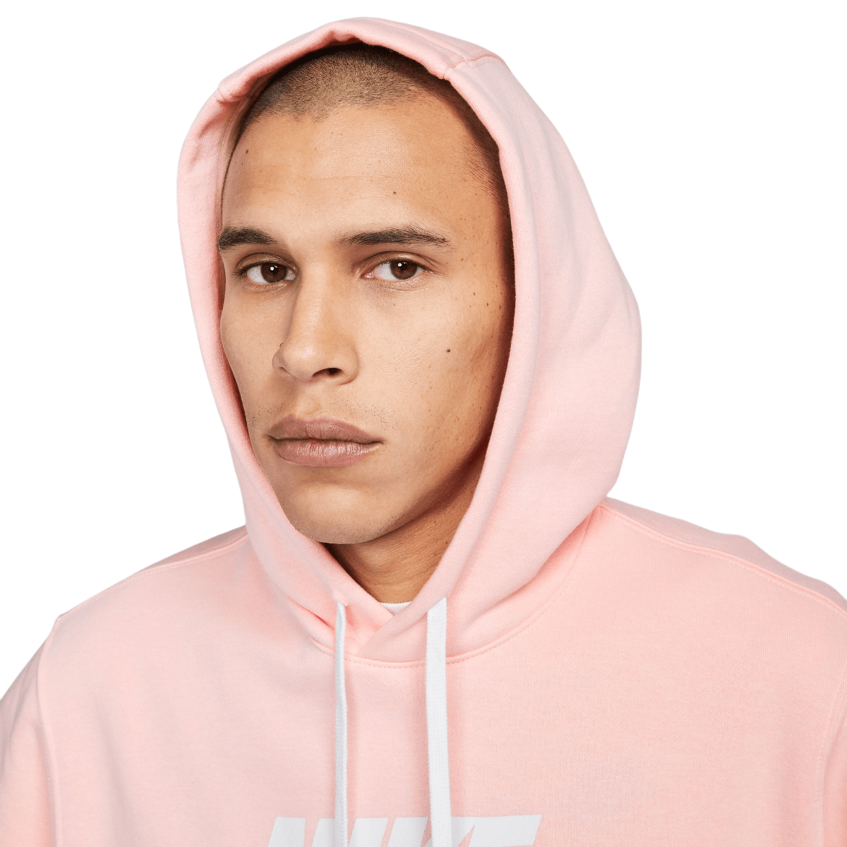 men pink nike hoodie
