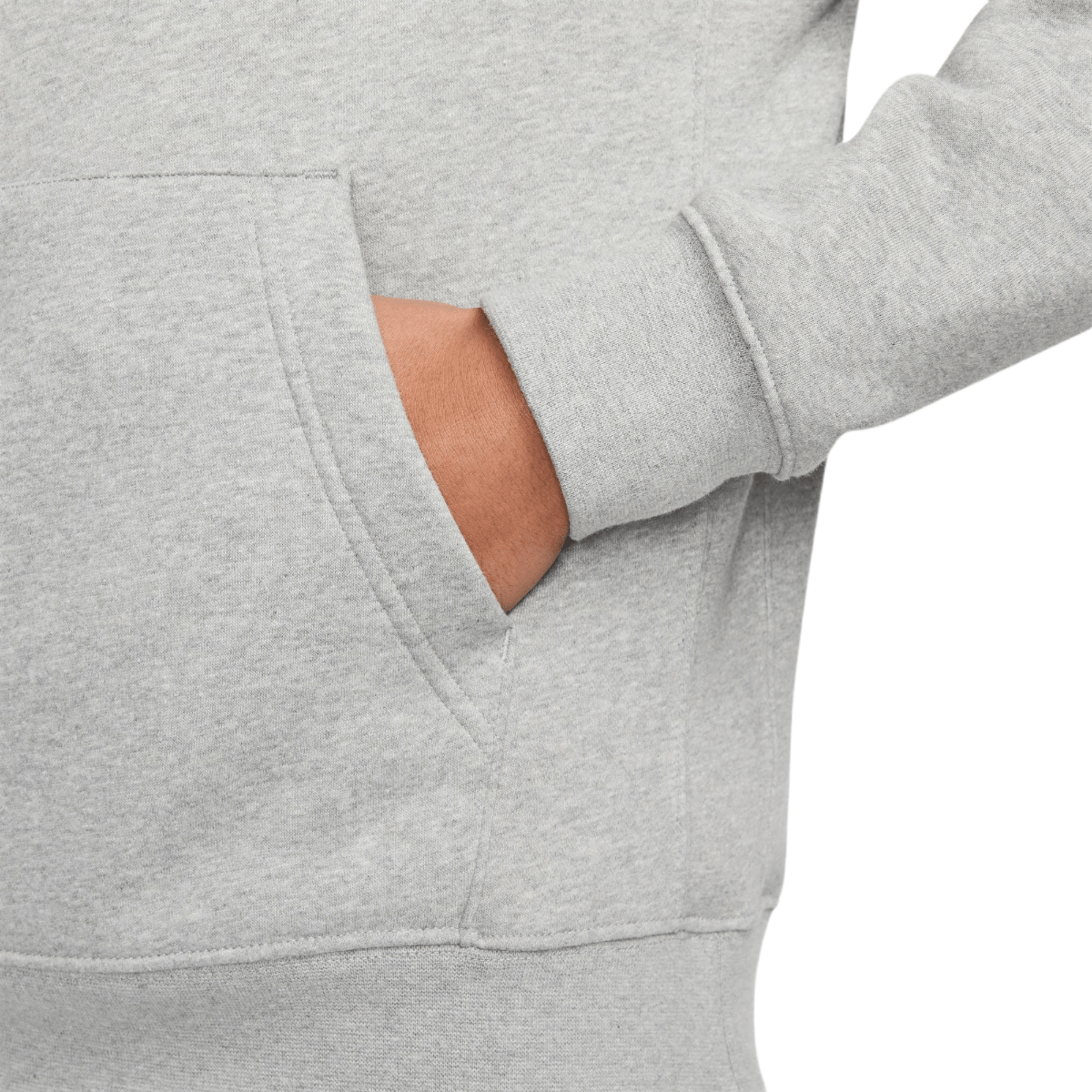 Nike-Sportswear-Club-Fleece-Pullover-Hoodie---Dark-Grey-Heather---Matte-Silver---White