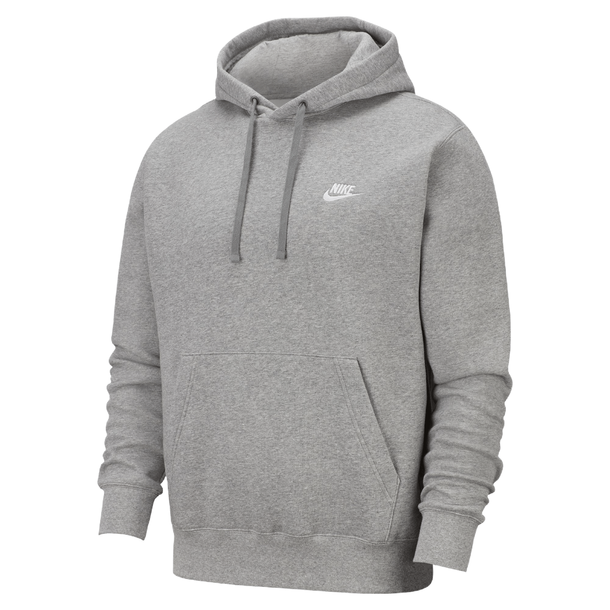 Nike-Sportswear-Club-Fleece-Pullover-Hoodie---Dark-Grey-Heather---Matte-Silver---White