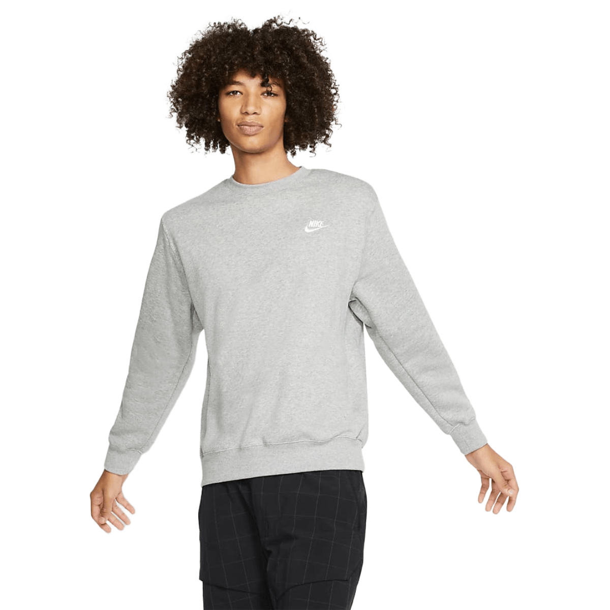 Nike-Sportswear-Club-Fleece-Crew-Sweatshirt---Men-s---Dark-Grey-Heather---White.jpg