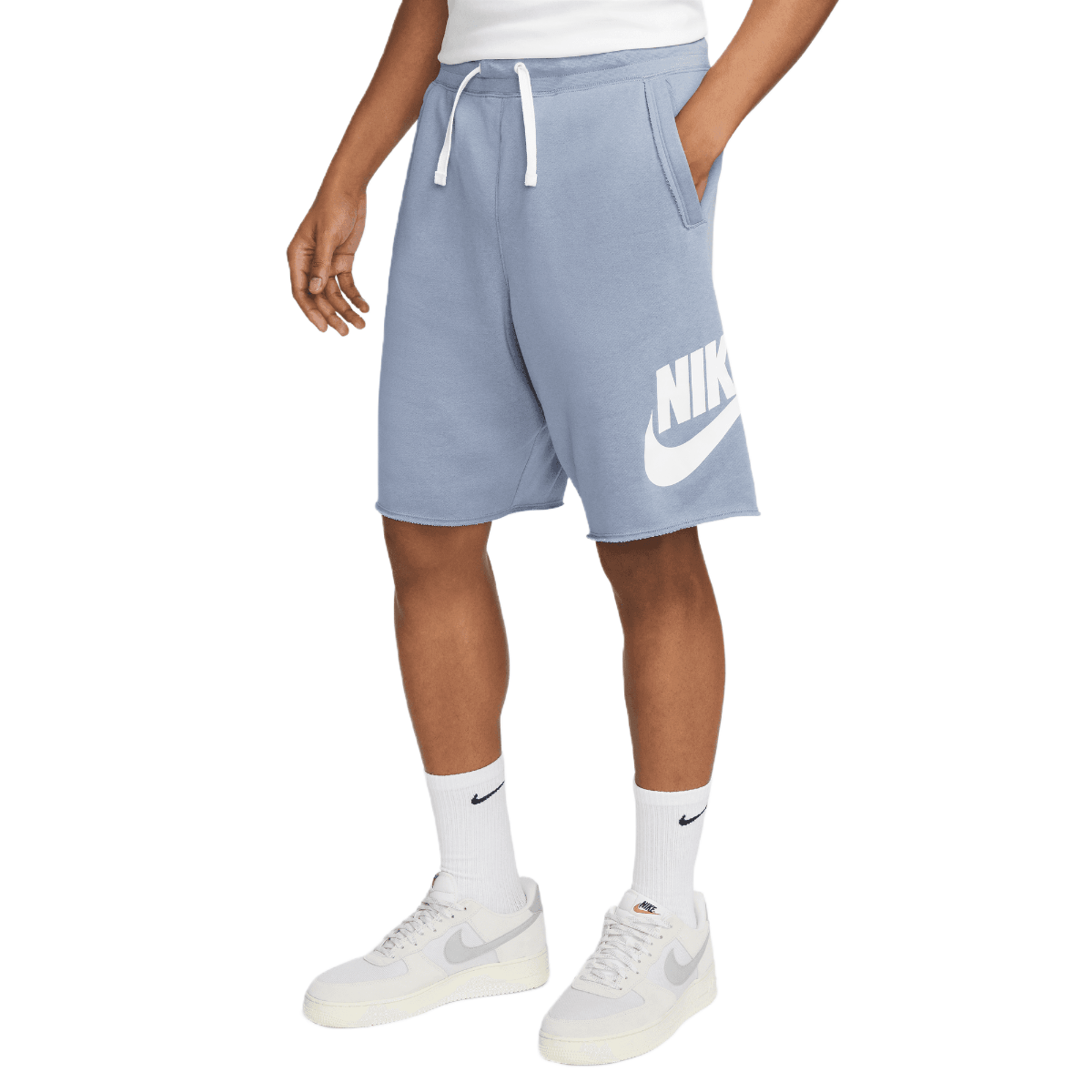 Nike-Club-Alumni-French-Terry-Short---Men-s---Ashen-Slate---White---White