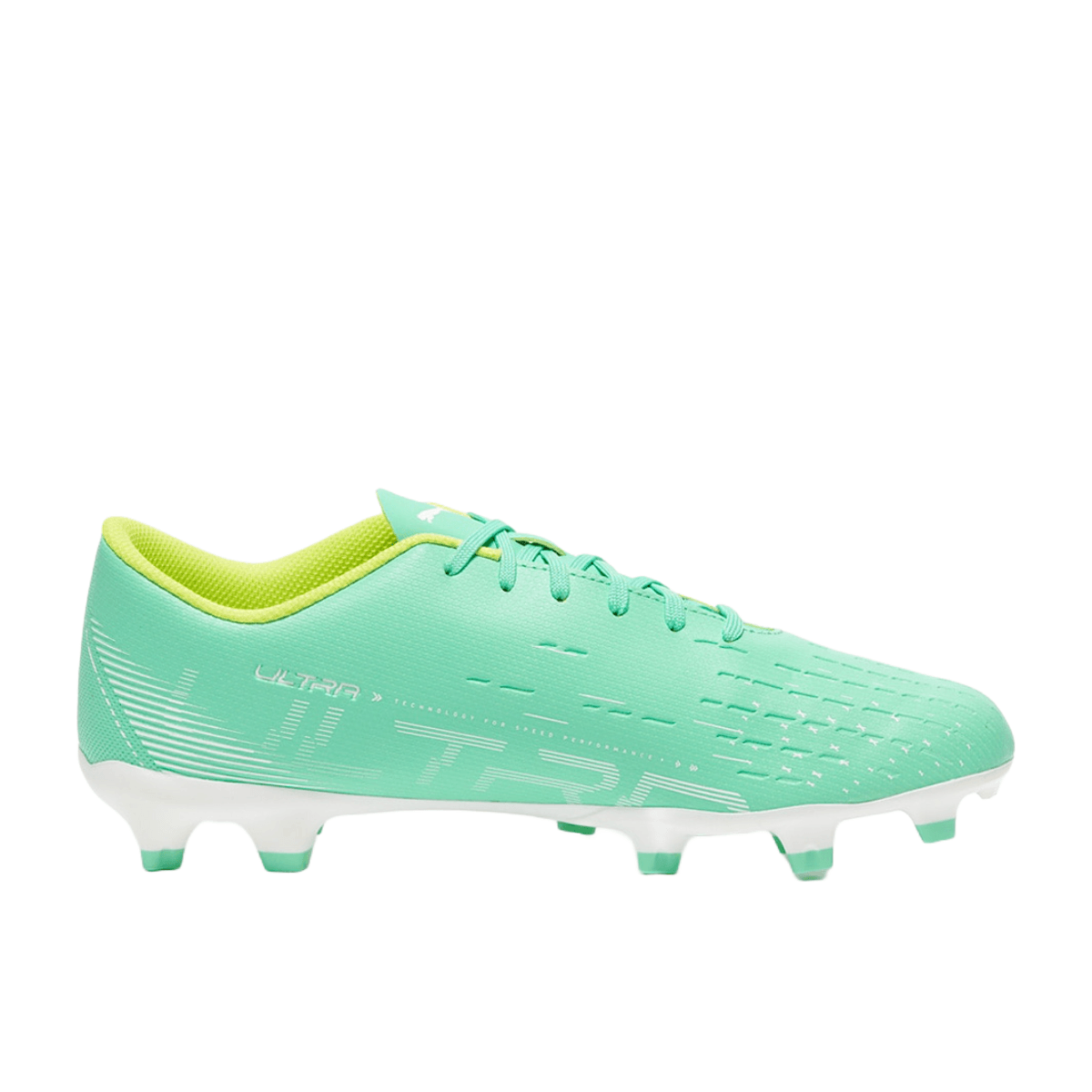 Puma ULTRA Play FG/AG Soccer Cleat - Men's - Electric Peppermint / Puma White / Fast Yellow.jpg