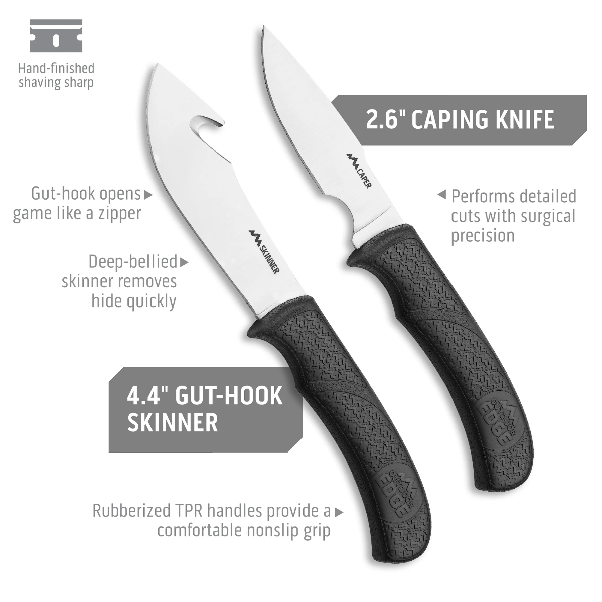 Outdoor Edge ButcherLite Game Processing Kit - Black 4.25"