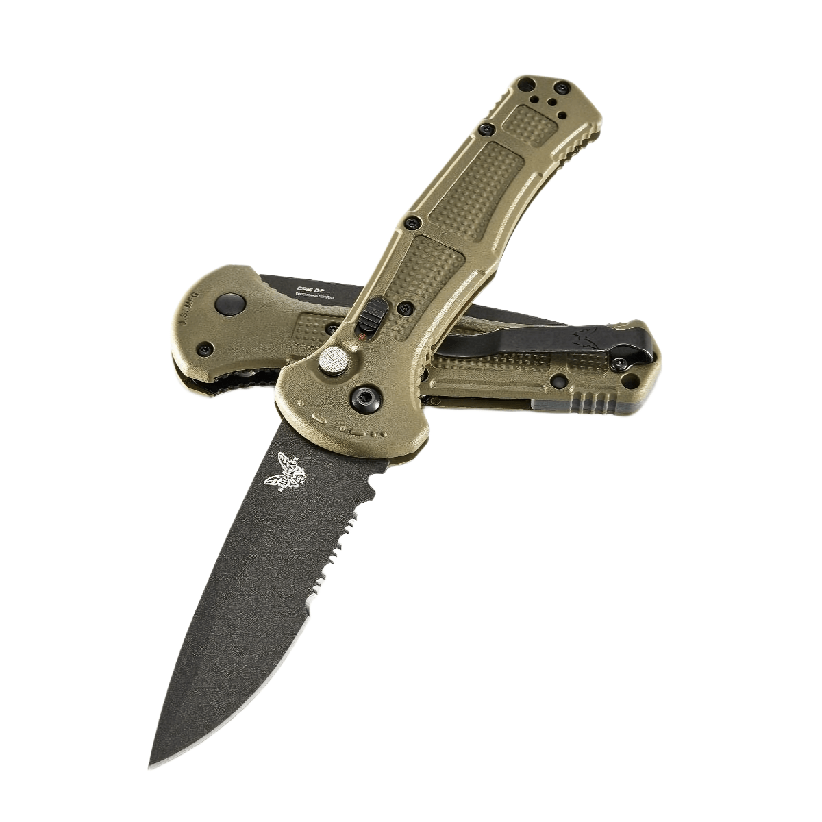 BENCH-CLAYMORE-AUTO-DROP-POINT-KNIFE---Ranger-Green.jpg