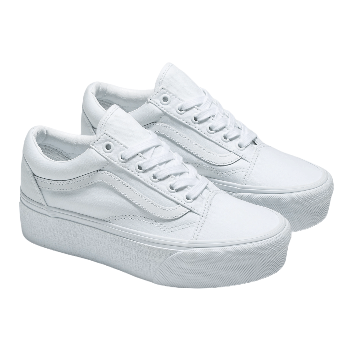 Old skool platform white best sale