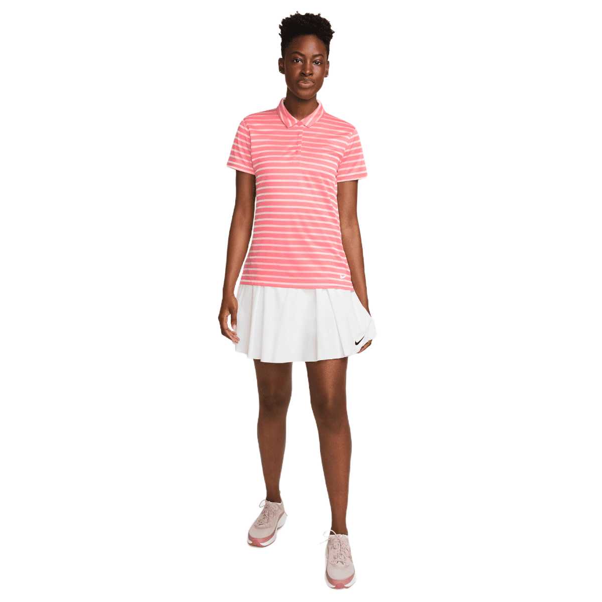 Nike women's dry short sleeve striped golf polo online