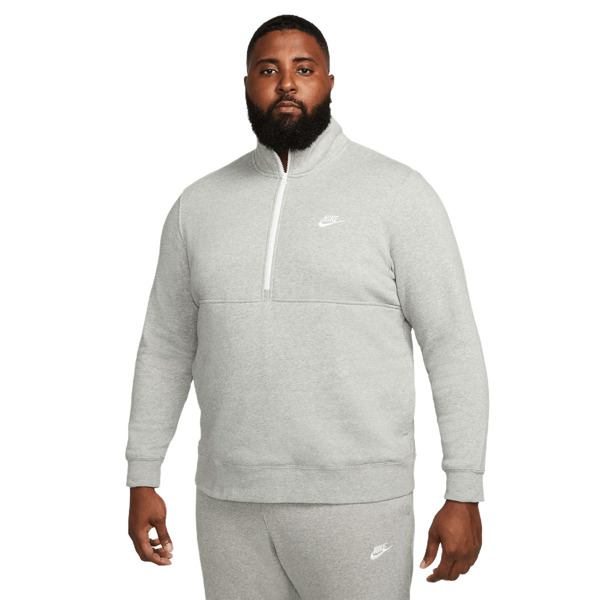 mens nike grey half zip