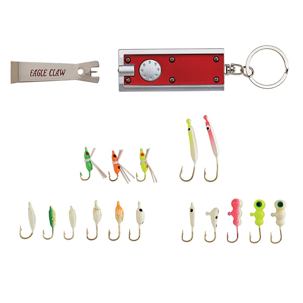eagle claw fishing lures South Coastal Tackle Kit Hooks Never lose another favorite bait with the Eagle Claw Lure Retriever Eagle Claw Glow Ice Kit