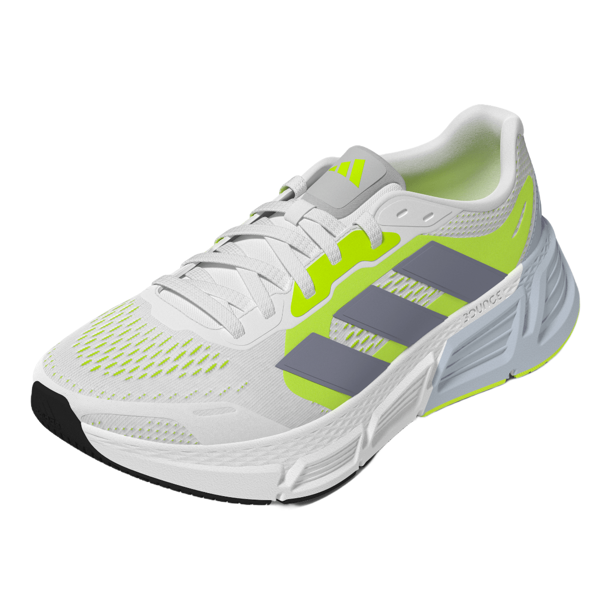 Adidas Questar 2 Bounce Running Shoe Women s White Silver Violet Lucid Lemon 9