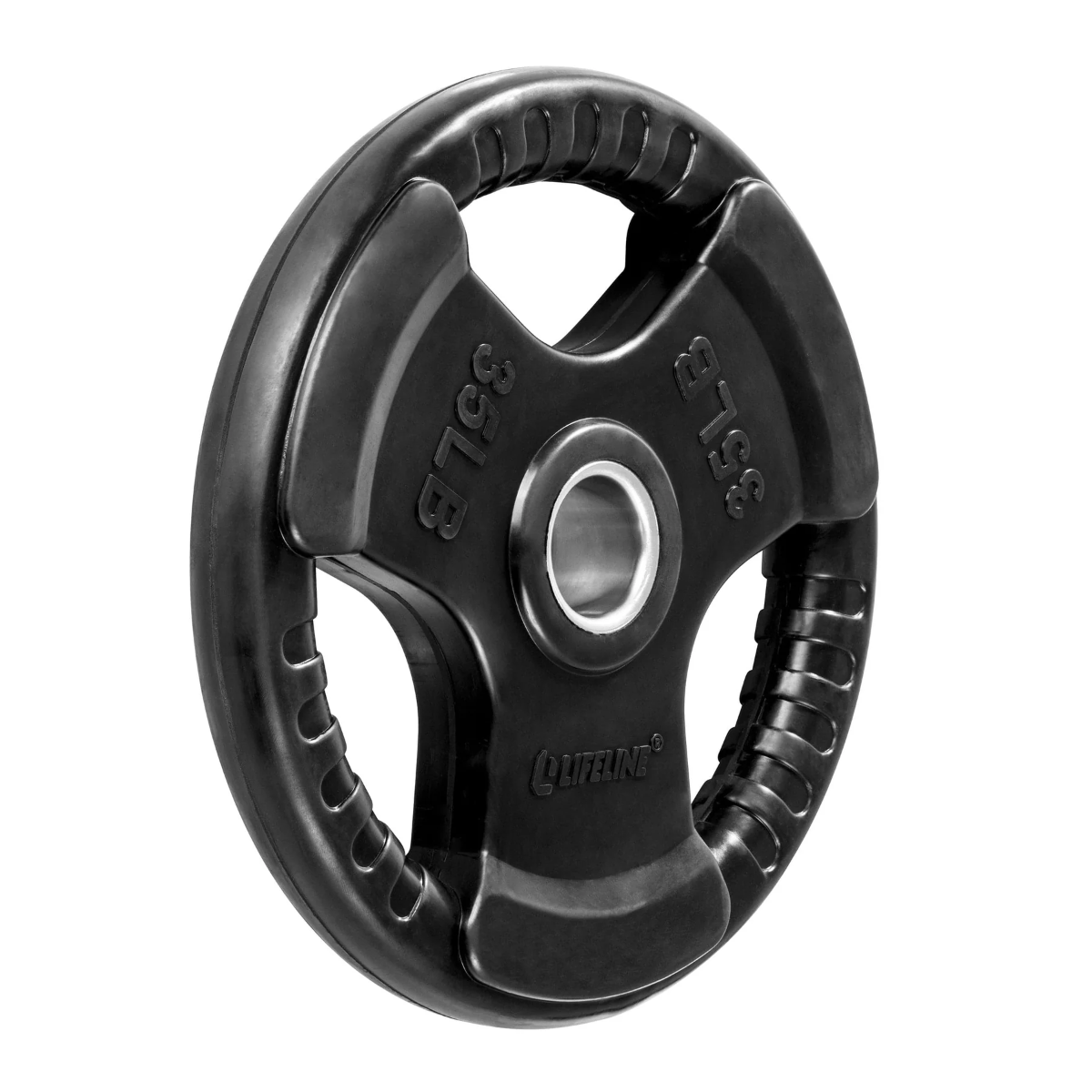 Lifeline Fitness Olympic Rubber Grip Plate - 35 lb