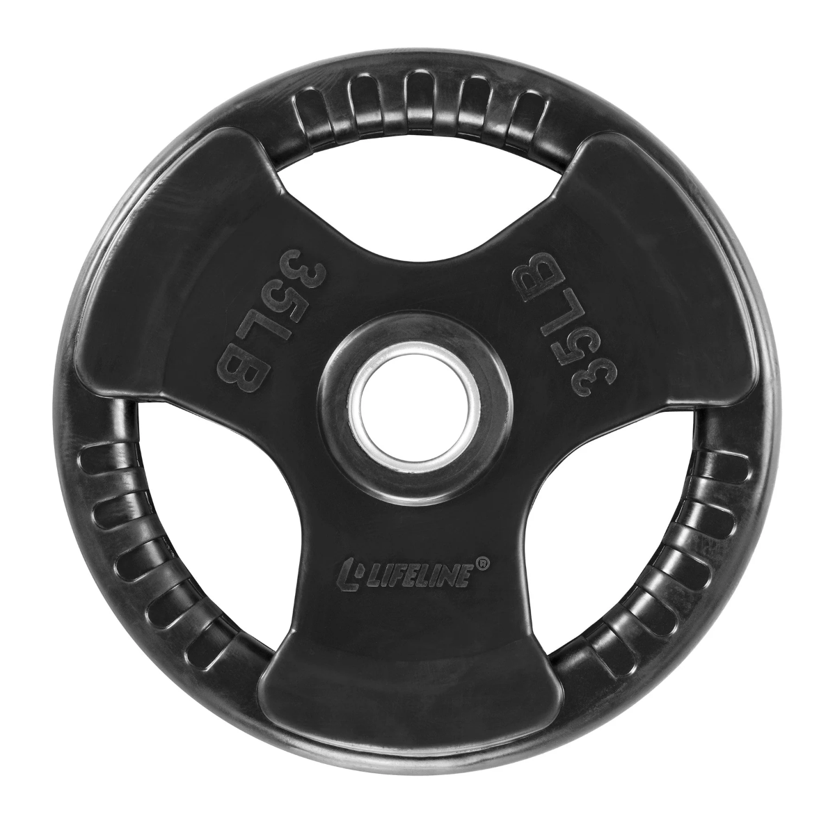 Lifeline Fitness Olympic Rubber Grip Plate - 35 lb