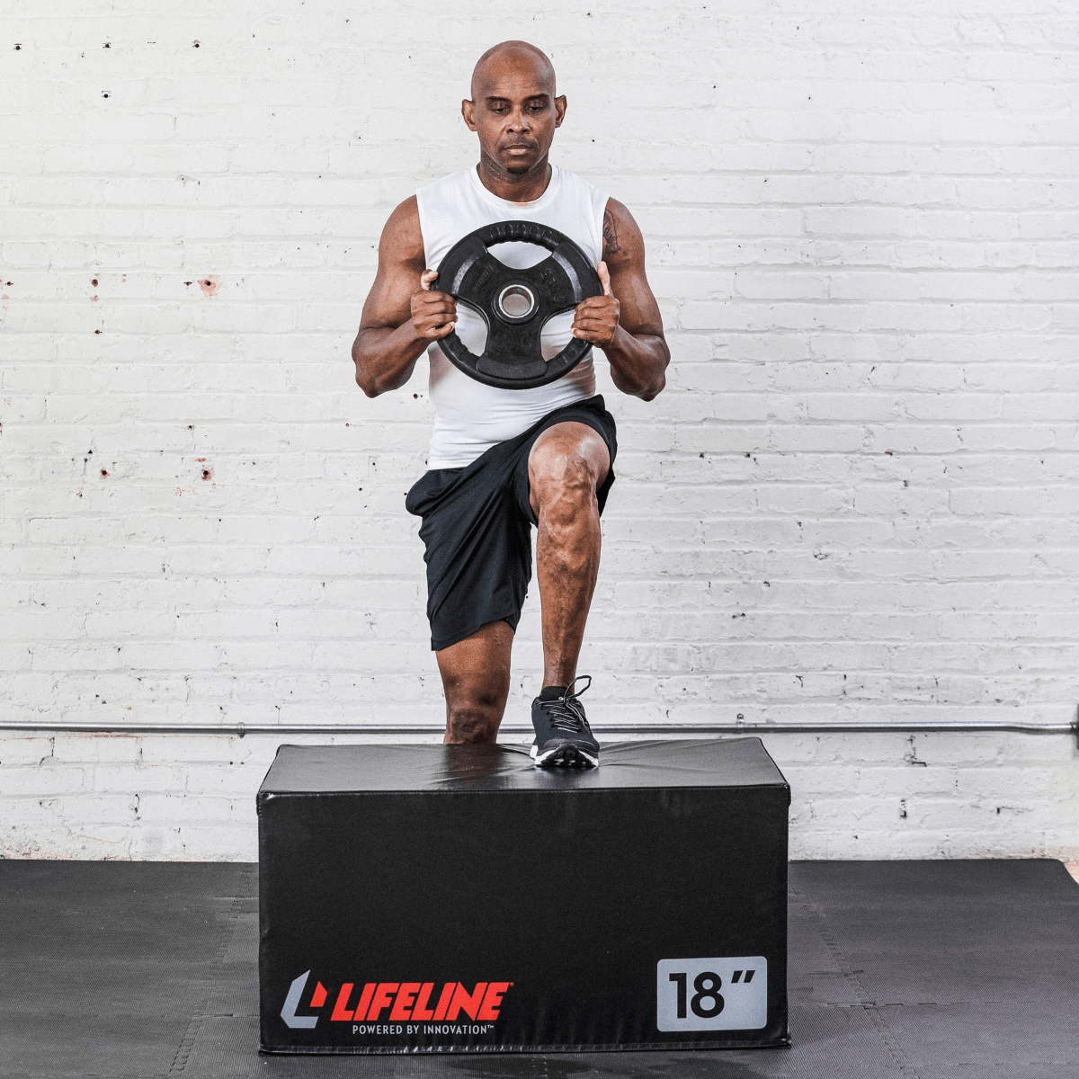 Lifeline Fitness Olympic Rubber Grip Plate - 35 lb
