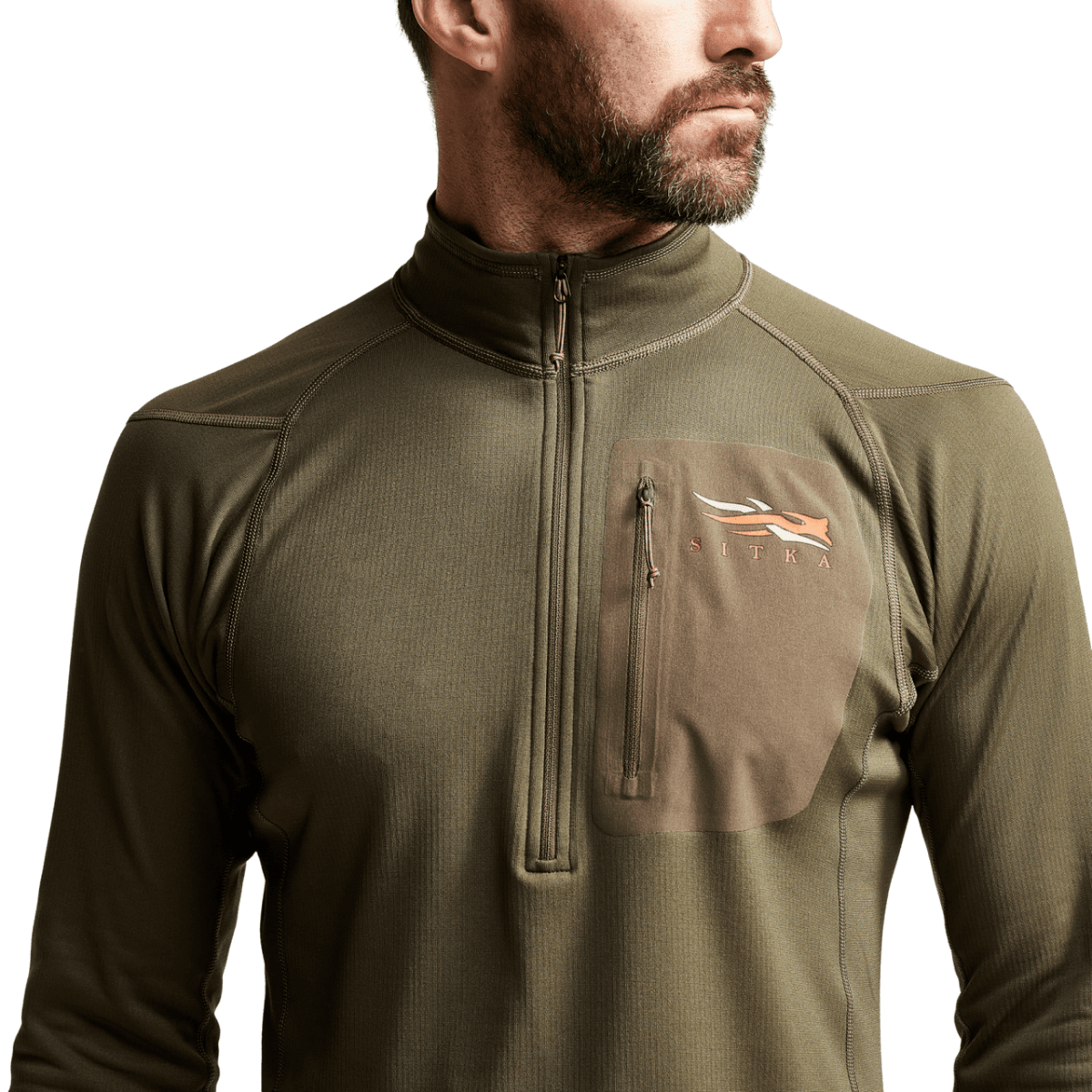 SITKA Core Midweight Zip-T Pullover - Men's - Pyrite XXL – image 6 of 7