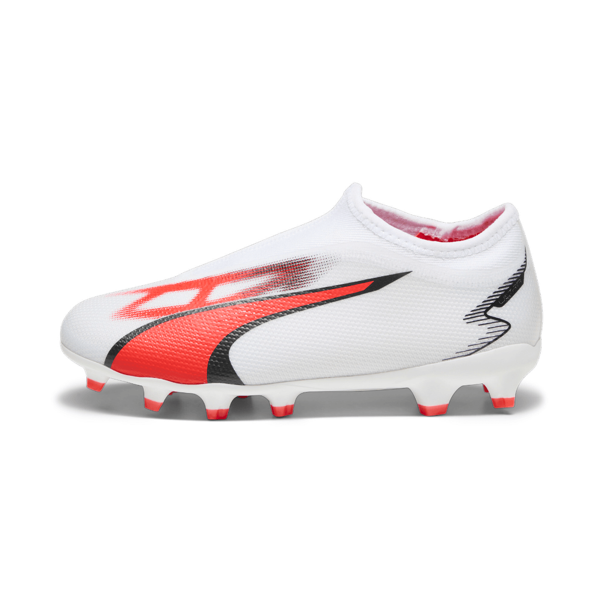 Puma Ultra Match Ll FG AG Junior Soccer Cleats White Black 2