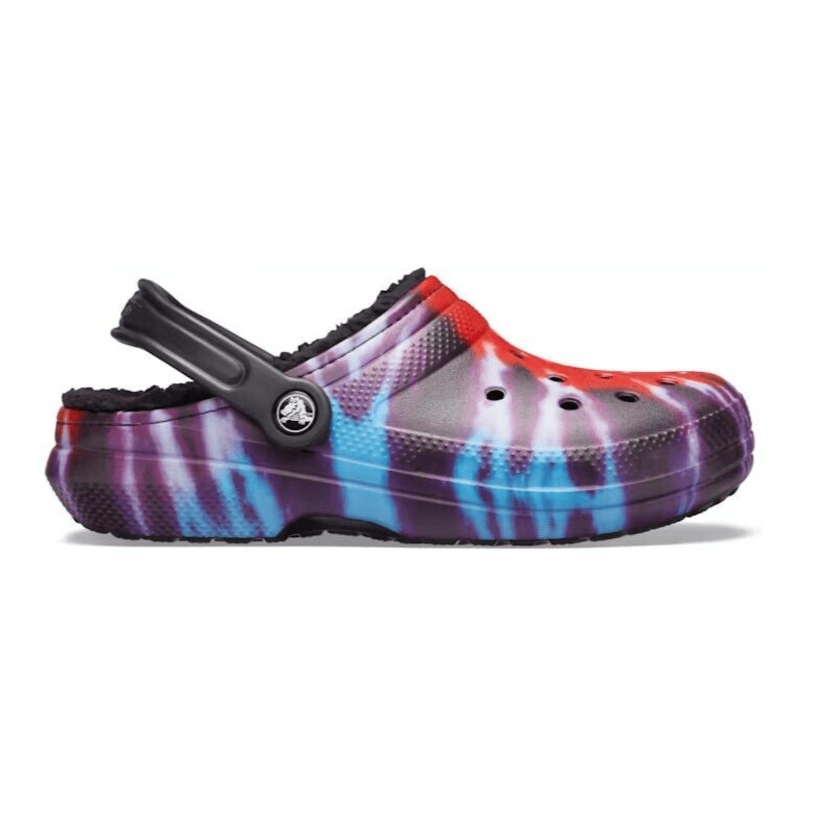 Crocs Classic Tie Dye Lined Clog Multi Black