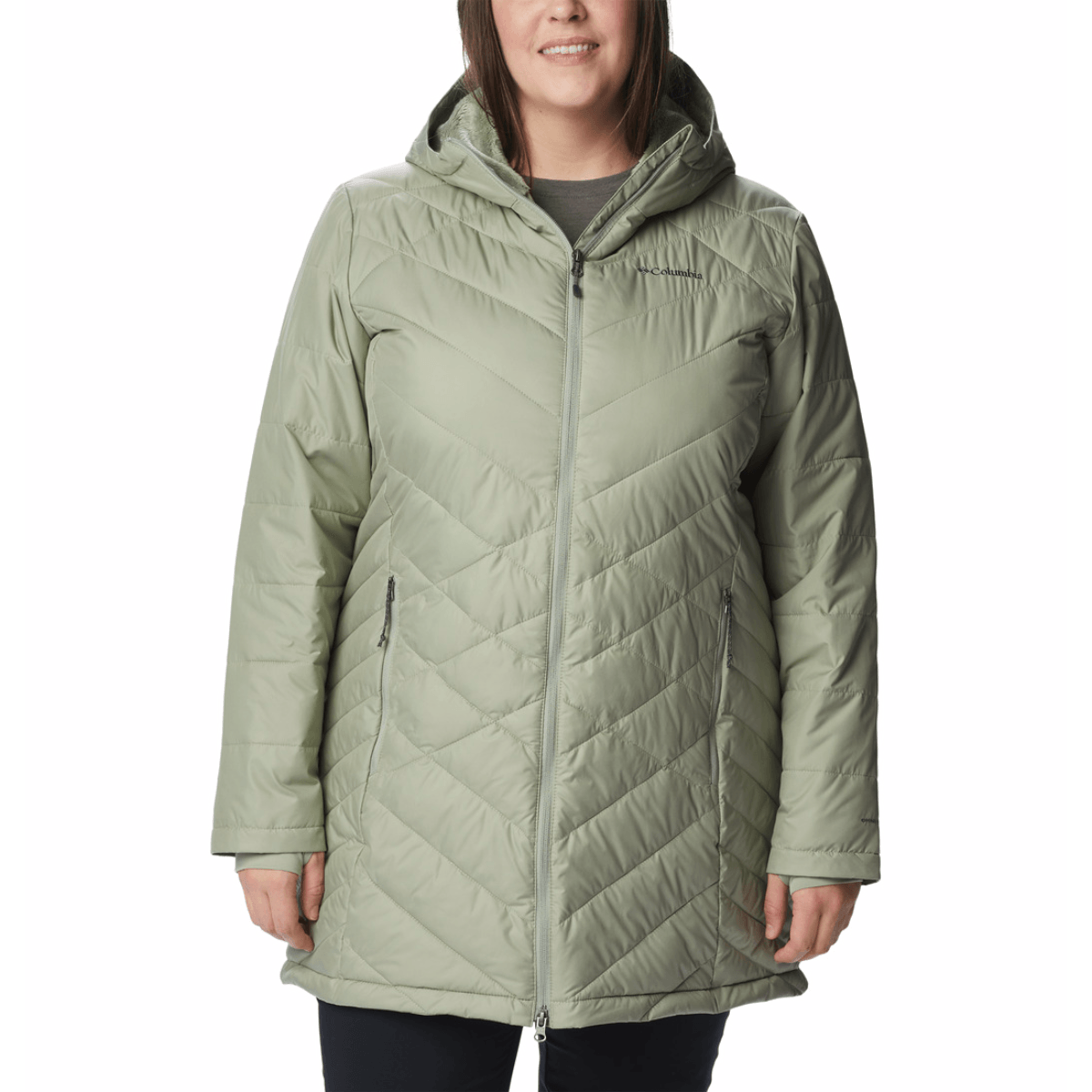 Columbia plus size heavenly long hooded jacket online