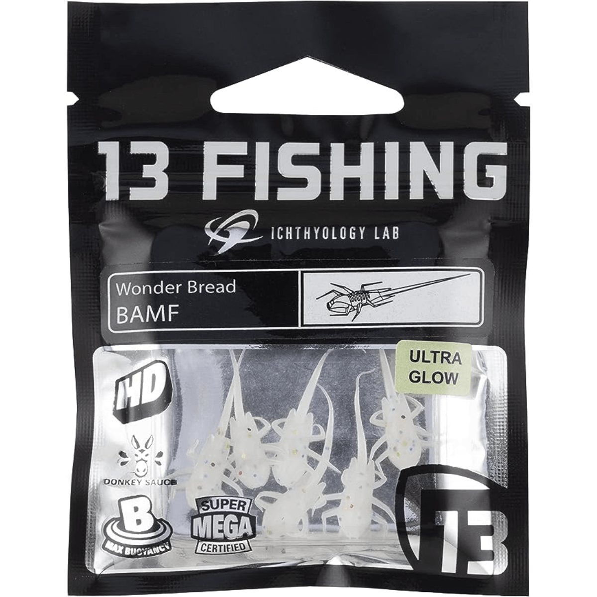 13 Fishing BAMF Panfish Plastics Wonder Bread - Purple Rain 30 mm 30 mm