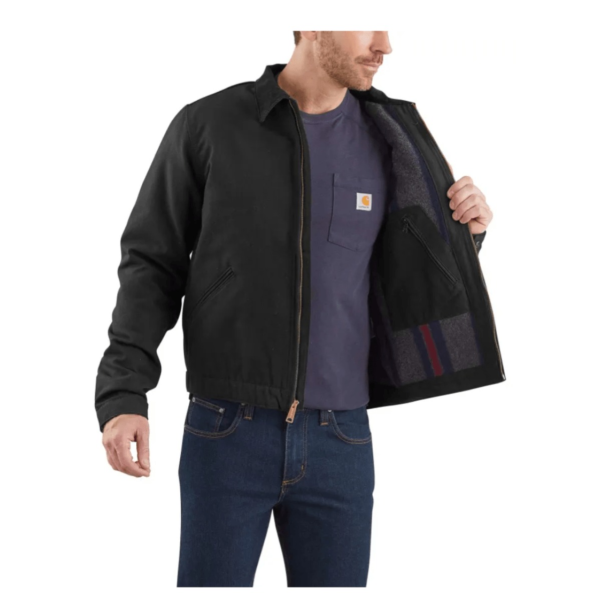 Carhartt Relaxed Fit Duck Blanket-lined Detroit Jacket (1