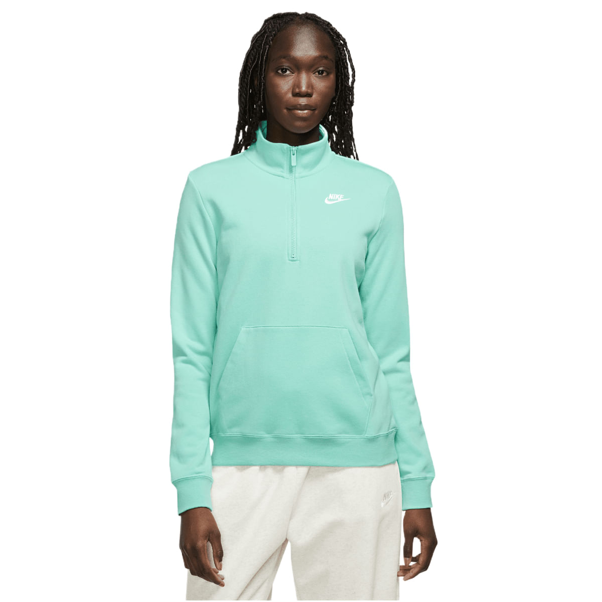 Nike half zip fleece womens online