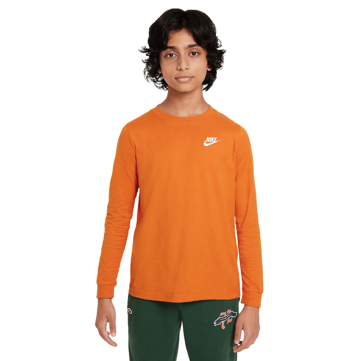 Nike long sleeve orange best sale