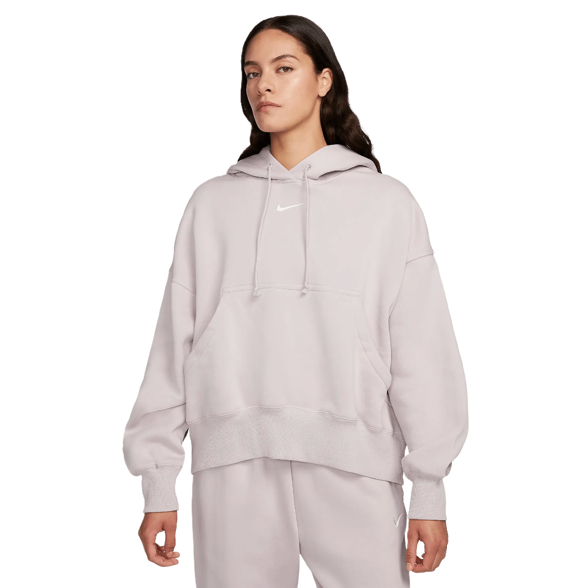 Nike metallic swoosh oversized hoodie womens sale