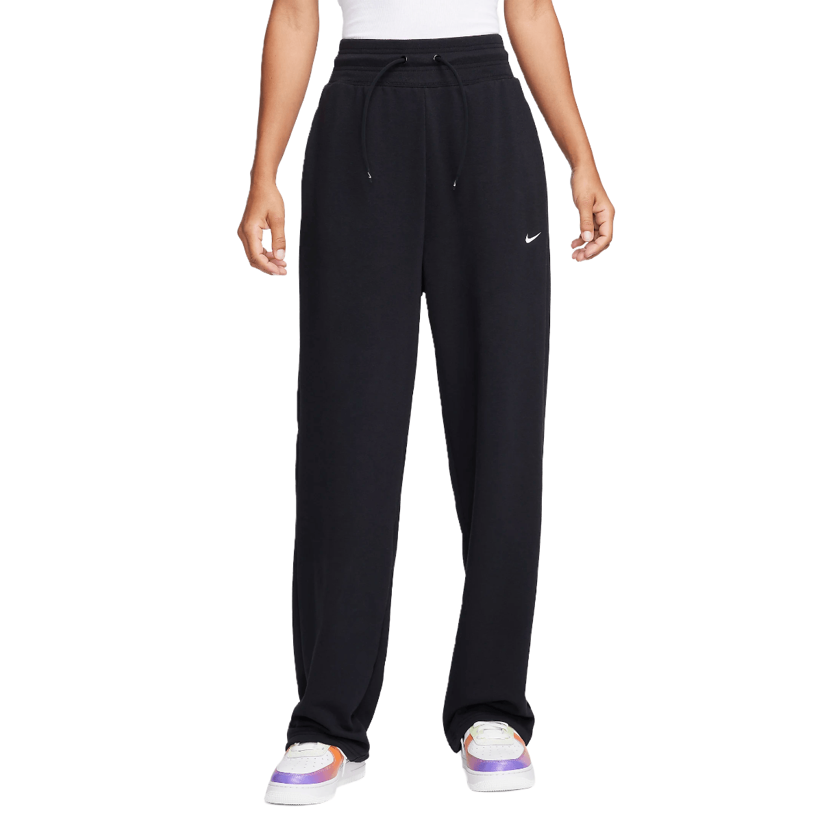 Nike Dri-FIT One High-Waisted Full-Length Open-Hem French Terry