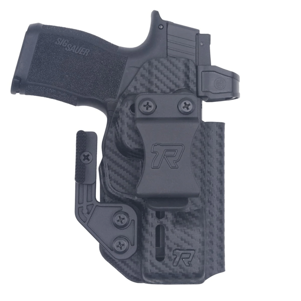 Rounded DRUID IWB, OWB Holster - Carbon Fiber Ambidextrous Glock 48 – image 2 of 6