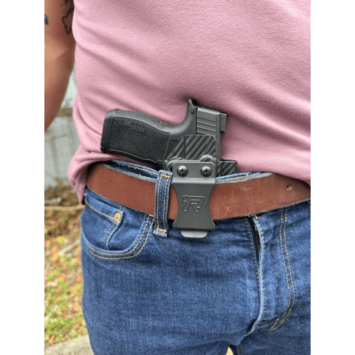 Rounded DRUID IWB, OWB Holster - Carbon Fiber Ambidextrous Glock 48 – image 6 of 6