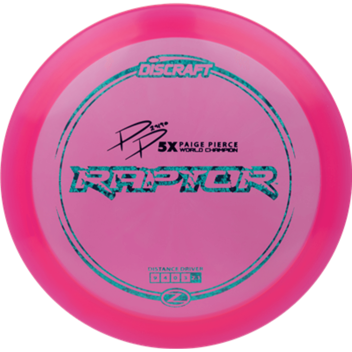 Discraft Paige Pierce Z Raptor Signature Series Disc - Z Line 173-174 g