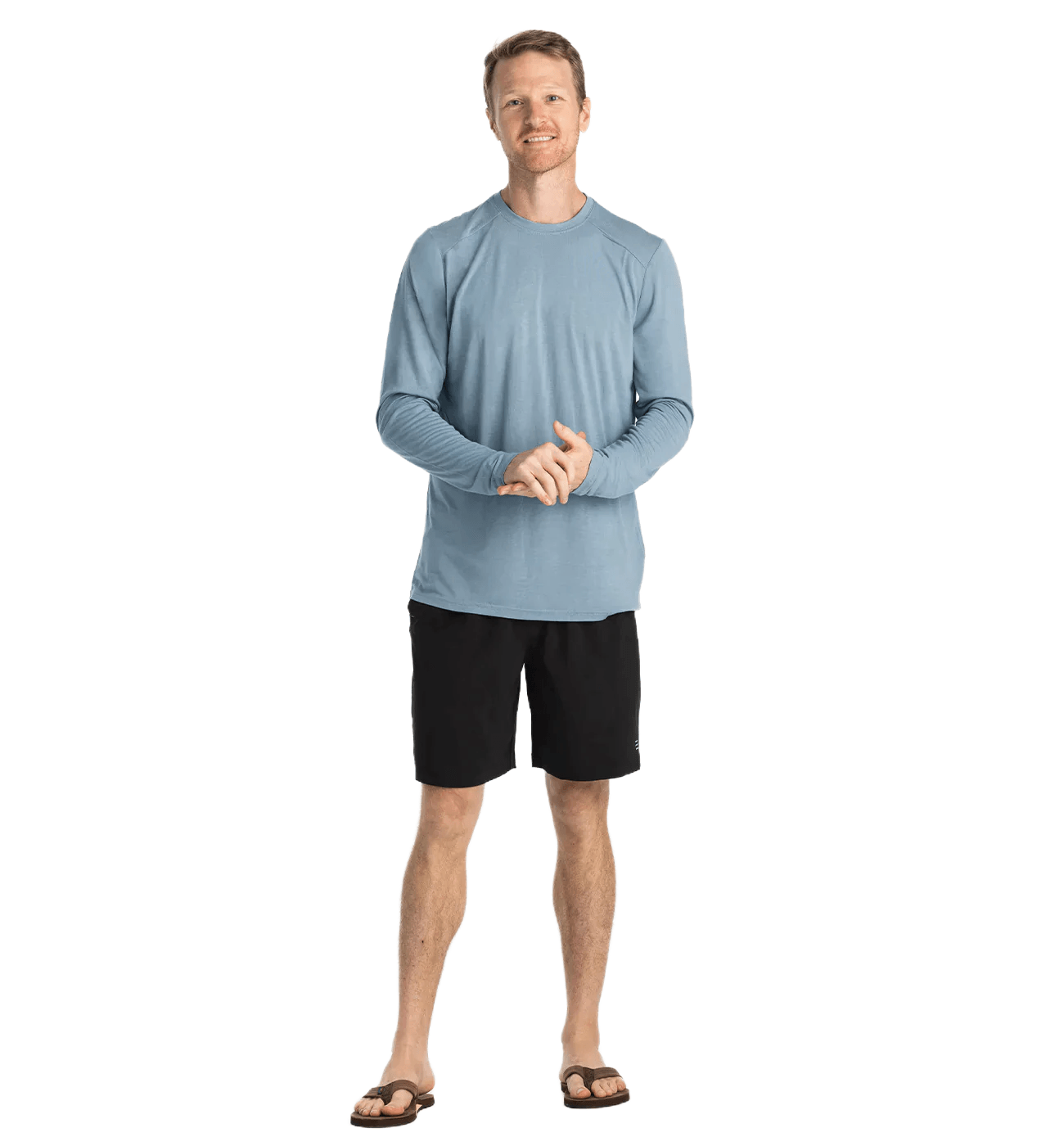Free Fly Bamboo Lightweight Long-Sleeve T-Shirt  - Men's - Blue Fog 3XL – image 3 of 3
