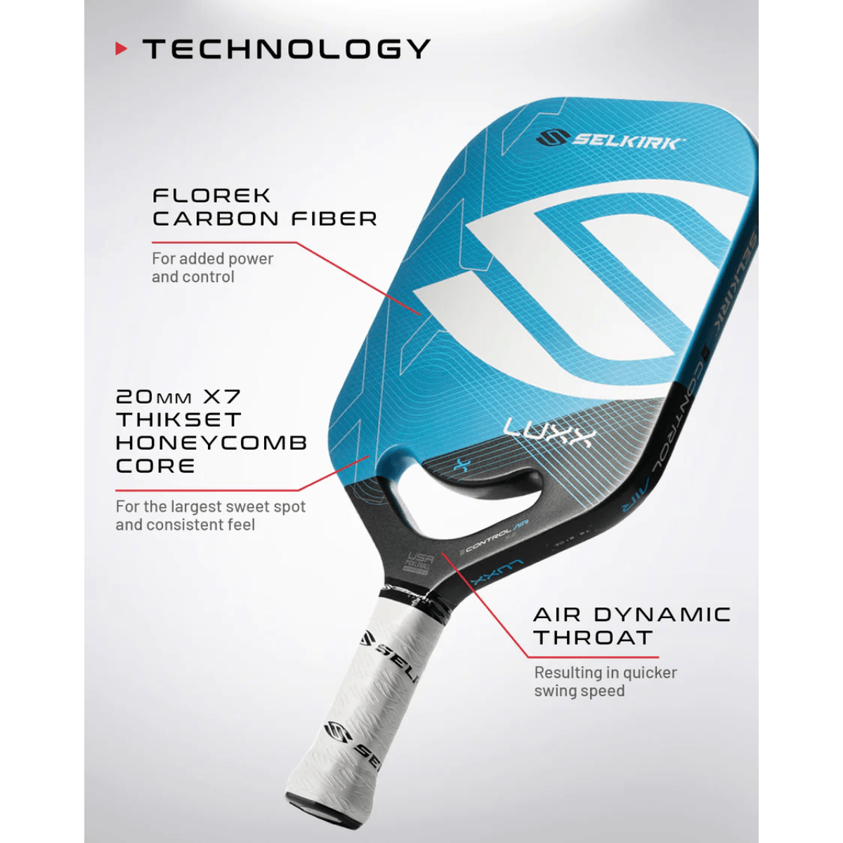 Selkirk Luxx Control Air S2 Pickleball Paddle - Als.com