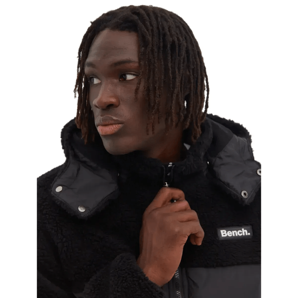 Bench Detta Puffer Sherpa Hooded Bomber Jacket - Men's - Als.com