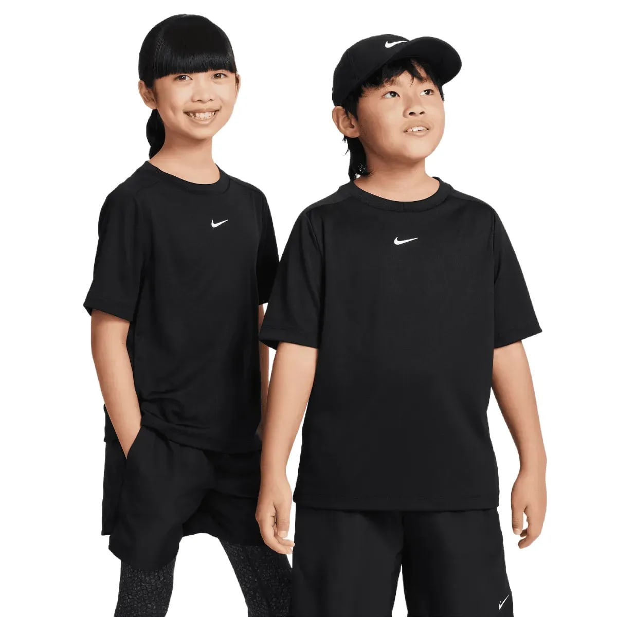 Nike Dri Fit Multi Training Top Youth Black White M